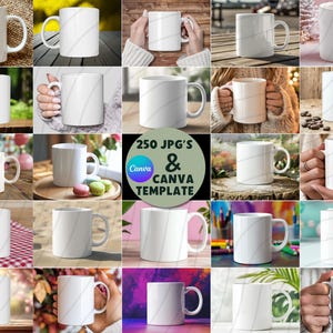 250 Mug Mockup, Mockup Mug, Coffee Mug Mockup, Mug Mockup Bundle, Mockup Bundle, Ceramic Mug Mockup, White Mug, Coffee Mug Mockup