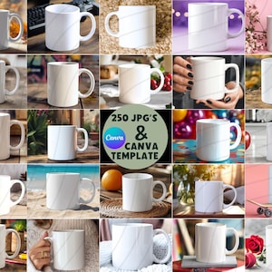 250 Mug Mockup, Mockup Mug, Coffee Mug Mockup, Mug Mockup Bundle, Mockup Bundle, Ceramic Mug Mockup, White Mug, Coffee Mug Mockup