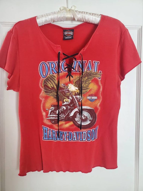 Vintage Harley Davidson Tshirt | 2001 | Eagle on H