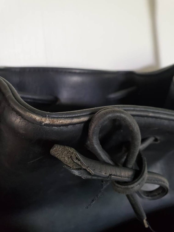 Vintage Coach 90's Equestrian Drawstring Bag Leat… - image 4