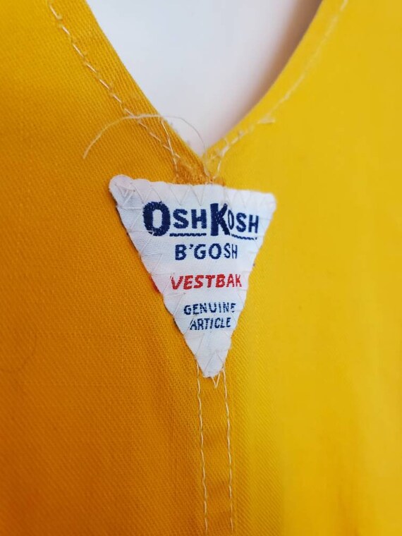 RARE Vintage 1950s Yellow Overalls Osh Kosh B'Gos… - image 2