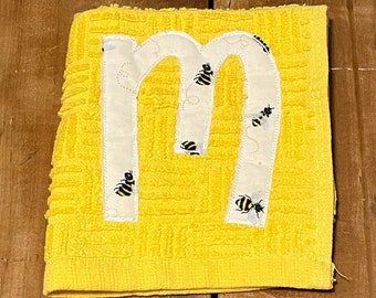 Personalized Baby Wash Cloths, Bumble Bee Baby Shower Gift, Cloth Wipes, Black Yellow Nursery, Baby Girl, Baby Boy, Honeybee, Unique Gift