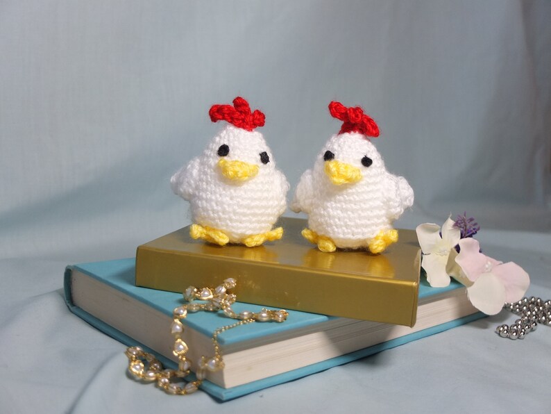 Handmade Chicken Plush Chicken Amigurumi Crochet Plushie Doll