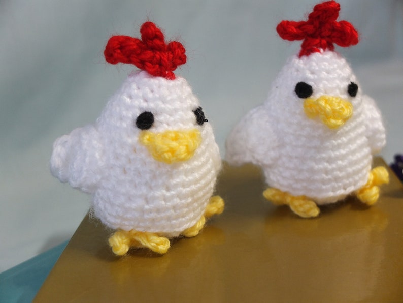 Handmade Chicken Plush Chicken Amigurumi Crochet Plushie Doll