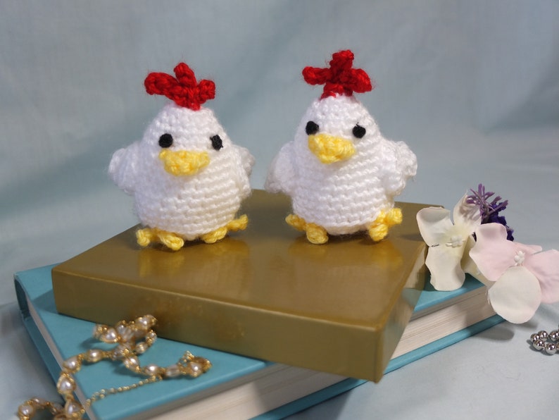Handmade Chicken Plush Chicken Amigurumi Crochet Plushie Doll