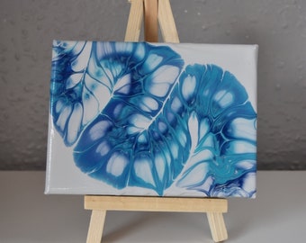 Abstract fluid art painting with easel/The Lost Wave