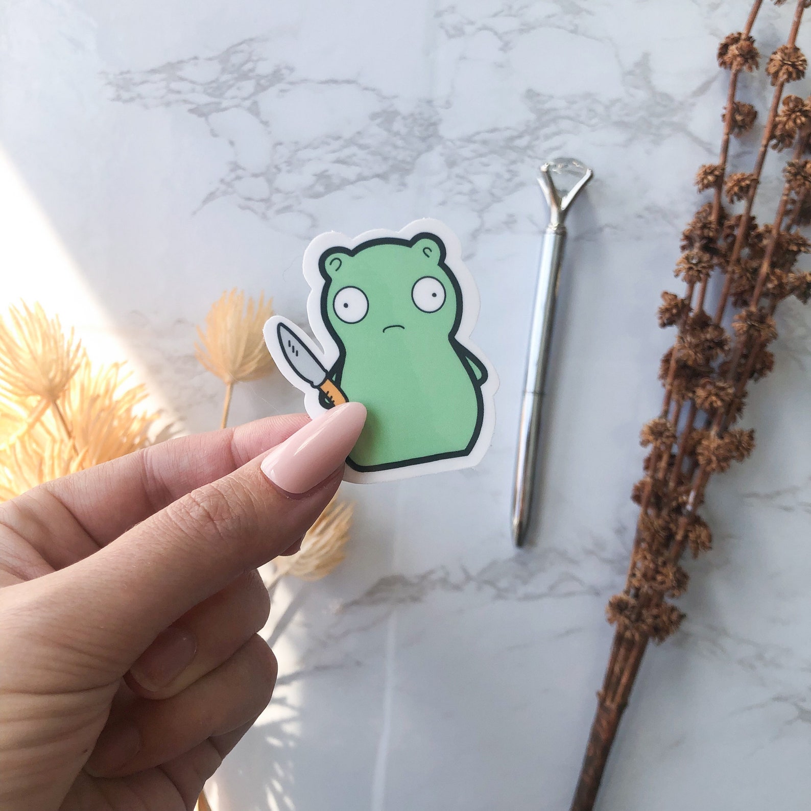 Bobs Burgers Kuchi Kopi Night Light With Knife Sticker Etsy
