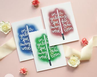 Star Wars Birthday Card: Lightsaber A2 Matte Card