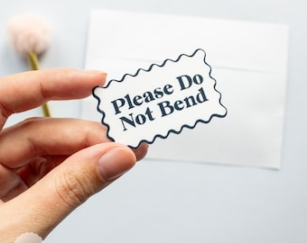 Please Do Not Bend Stickers – Wavy Premium Vinyl Envelope Seals