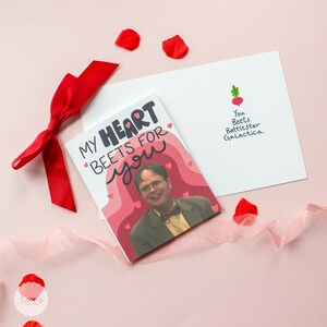 Dwight My Heart Beets For You | Punny Birthday Card | The Office Card | The Office Valentines Day Card - A2 Sized Greeting Card