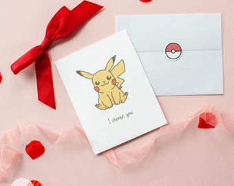 Valentine's Day Card Pikachu I Pika-choose You Pokemon Downloadable  Printable Gift Significant Other Friends Anime Themed Pokemon Fans - Etsy