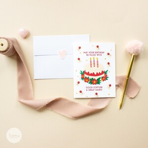 Mahjong Birthday Card | May Your Birthday Be Filled With Good Fortune And Great Hands | Birthday Gift From Friend | From Daughter - A2 Card