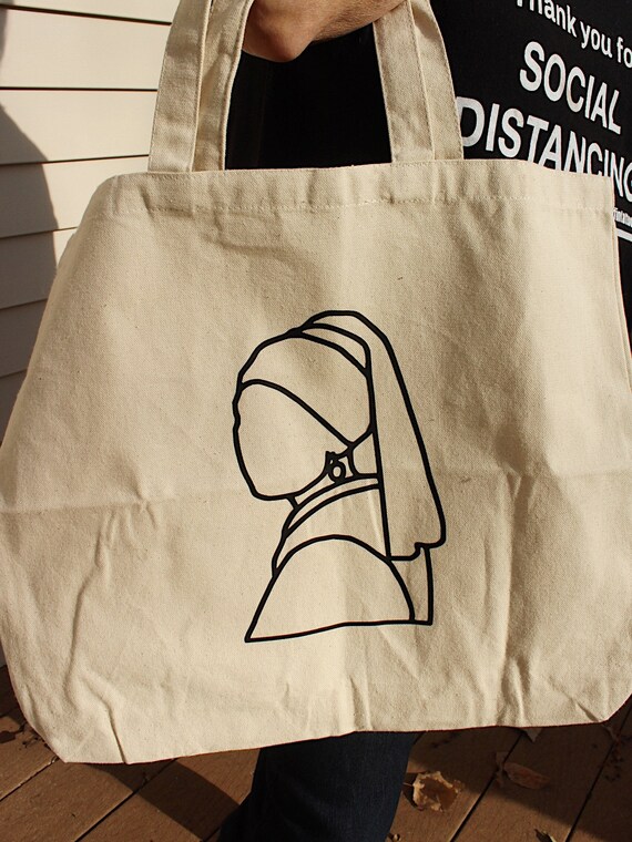 Canvas tote bag etsy Clearance