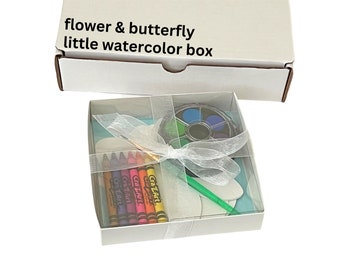 Butterfly craft kids watercolor paint flower craft summer vacation kids gift art set watercolor set with butterflies spring kids paint craft