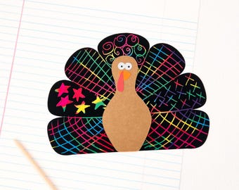 Easy Thanksgiving craft party pack for classroom turkey idea for Thanksgiving decor kids make turkey craft group activity Thanksgiving kids