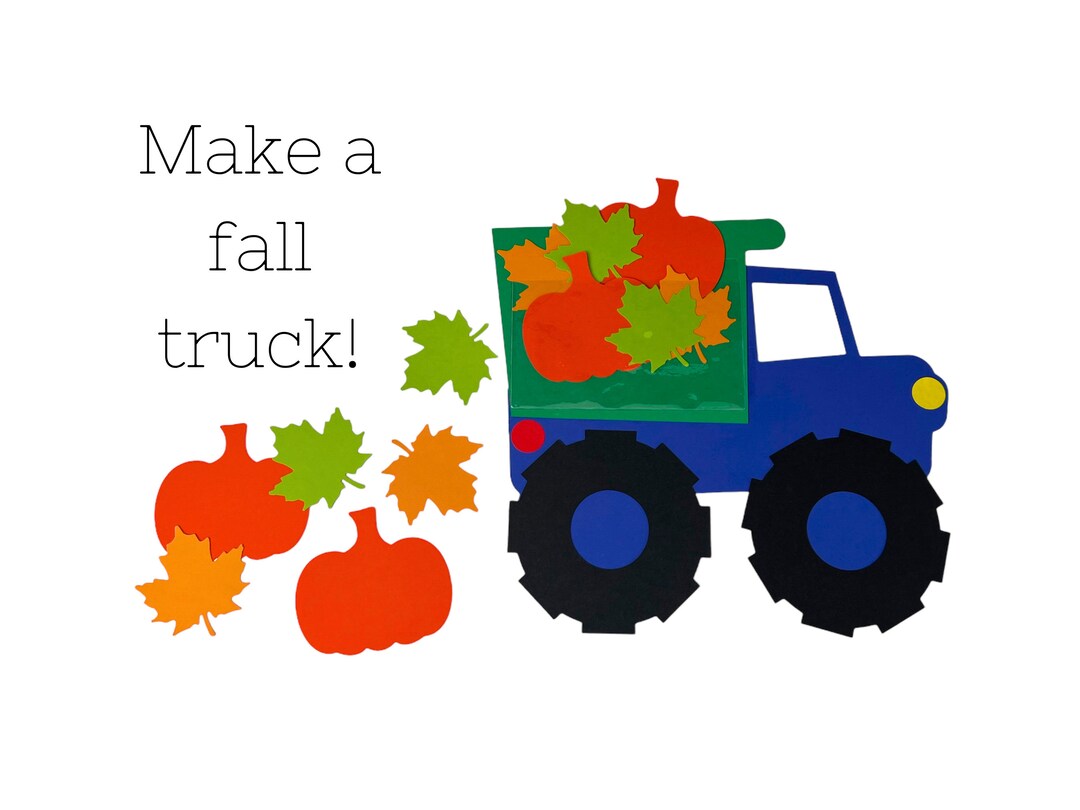 Easy Fall Truck Craft With Pumpkins and Leaves Fall Kids - Etsy