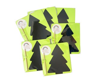 Christmas craft kids rainbow scratch art holiday idea quick craft for party favor kids holiday classroom party activity Christmas tree craft