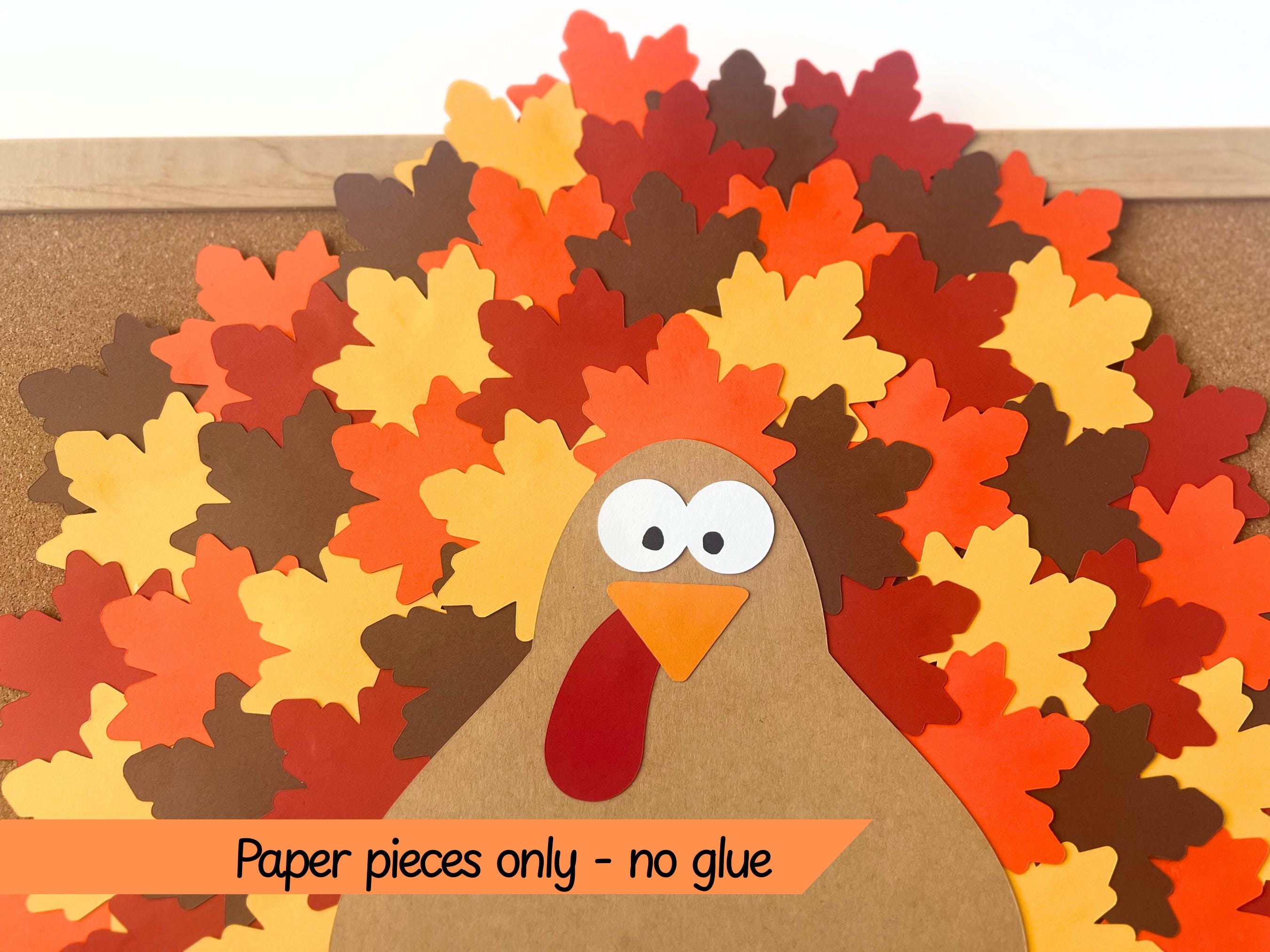 Bulk Fall Craft Turkey Kids Fall Leaf Classroom Art Fall Bulletin Board ...