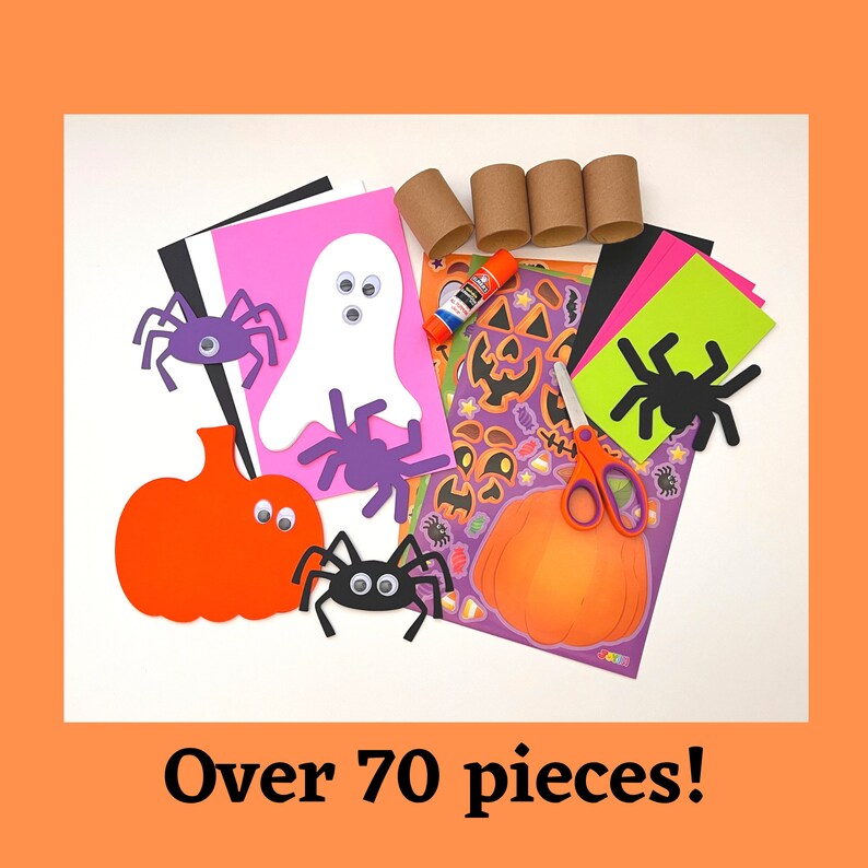 Halloween Craft Kit for Busy Kids Fun Fall Family Crafts With Pumpkins Ghosts Spiders Easy