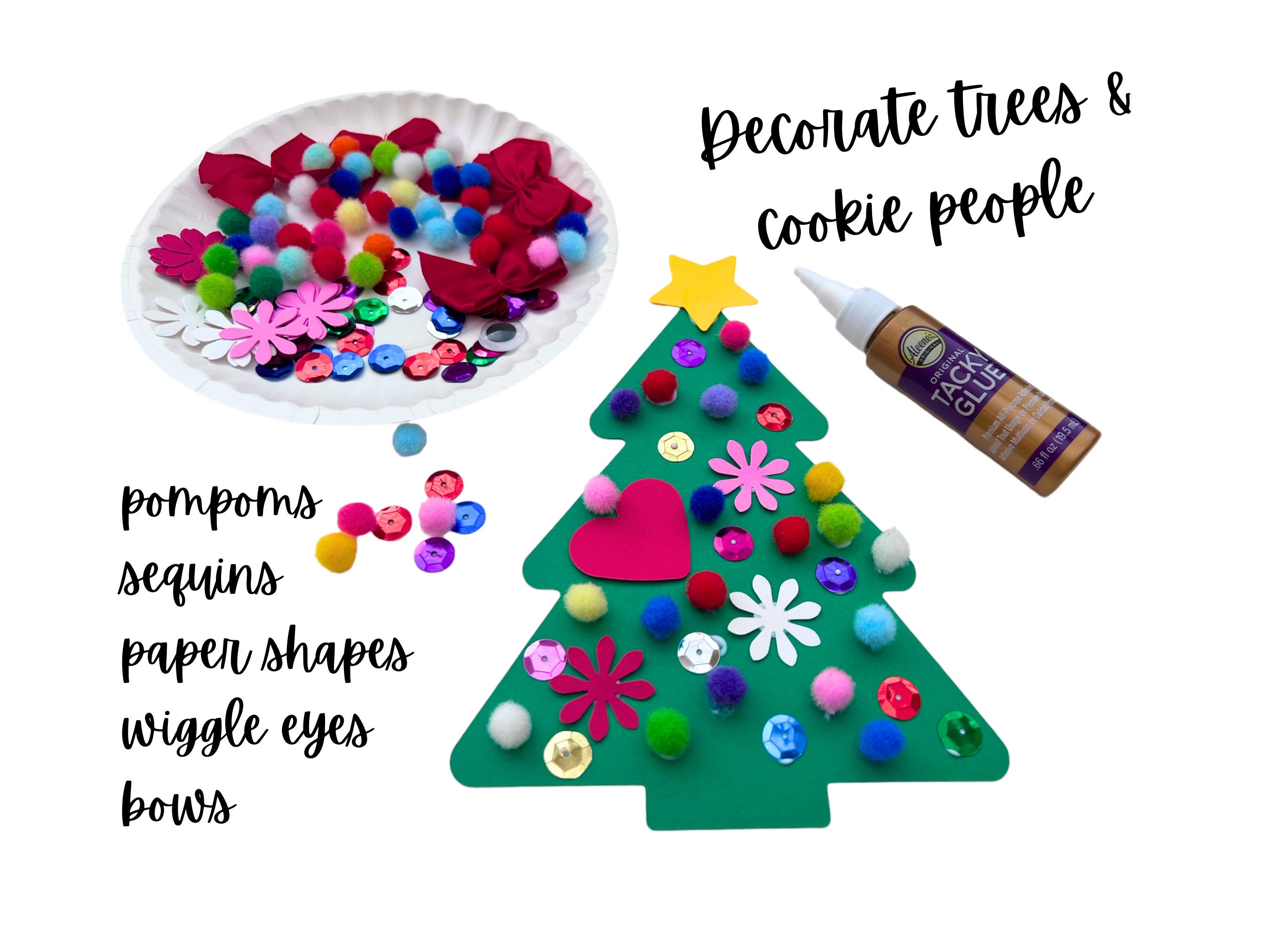 Easy DIY Kids Christmas Craft Kit for Busy Families. Christmas Tree and