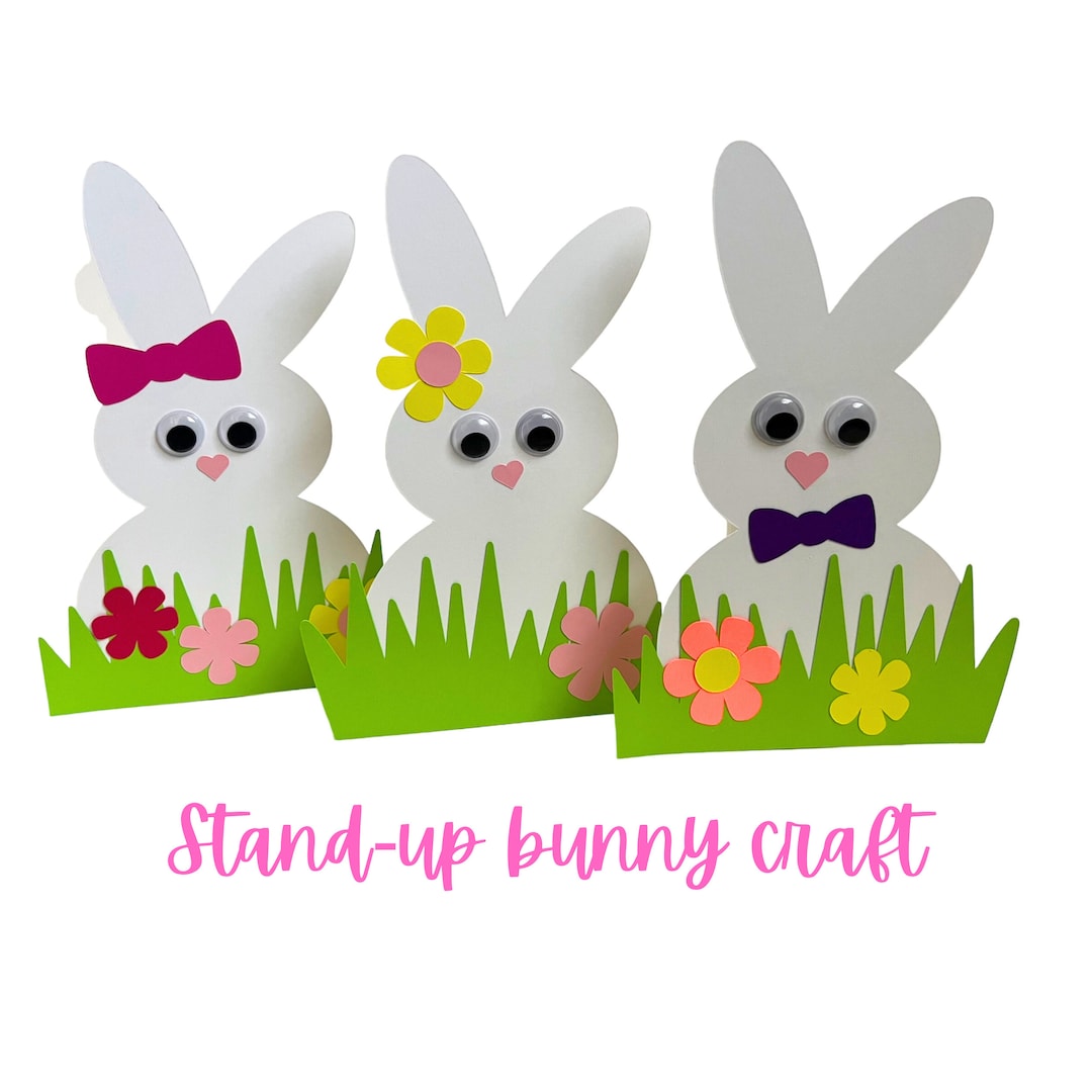 Bunny Craft Kids Easter Party Favor Spring Goodie Bag Easter Basket ...