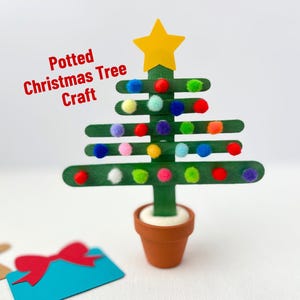 Christmas craft kids holiday party favor kids Christmas tree activity family Christmas advent gift from Christmas elf gift teacher holiday