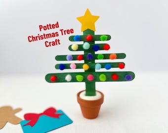 Christmas craft kids holiday party favor kids Christmas tree activity family Christmas advent gift from Christmas elf gift teacher holiday