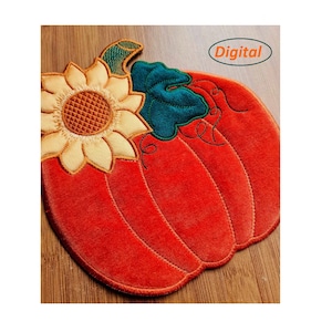 Machine embroidery designs, Filled Design, ITH, Manually digitized, Digital file, Hoop 7x8, Halloween, Thanksgiving Day