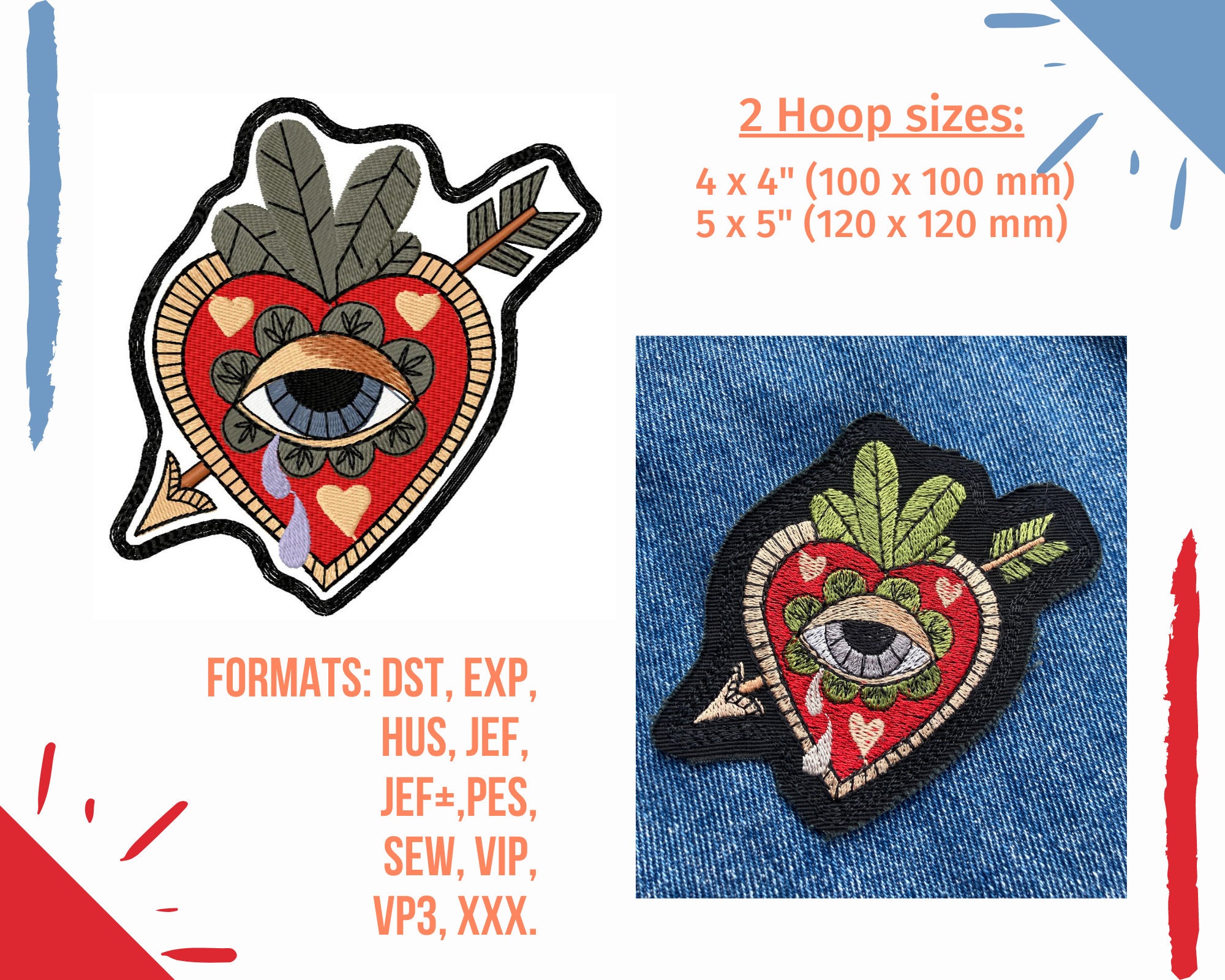DIGITAL: Patch Maker Bundle 1, for 4x4 Hoop Pack of 10 Embroidery