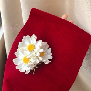 WHITE FLOWER BROOCH, Victorian Brooch, lovely Pearl Silk Antique Brooch, Christmas Lapel Flower Embroidered Brooch