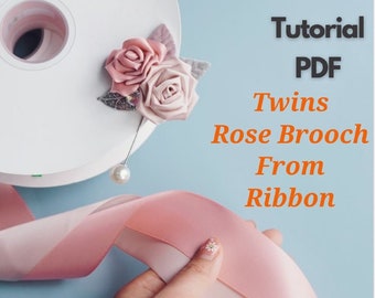 Tutorial Fabric RIBBON FLOWER making, WITHOUT flowermaking tools, pdf e book