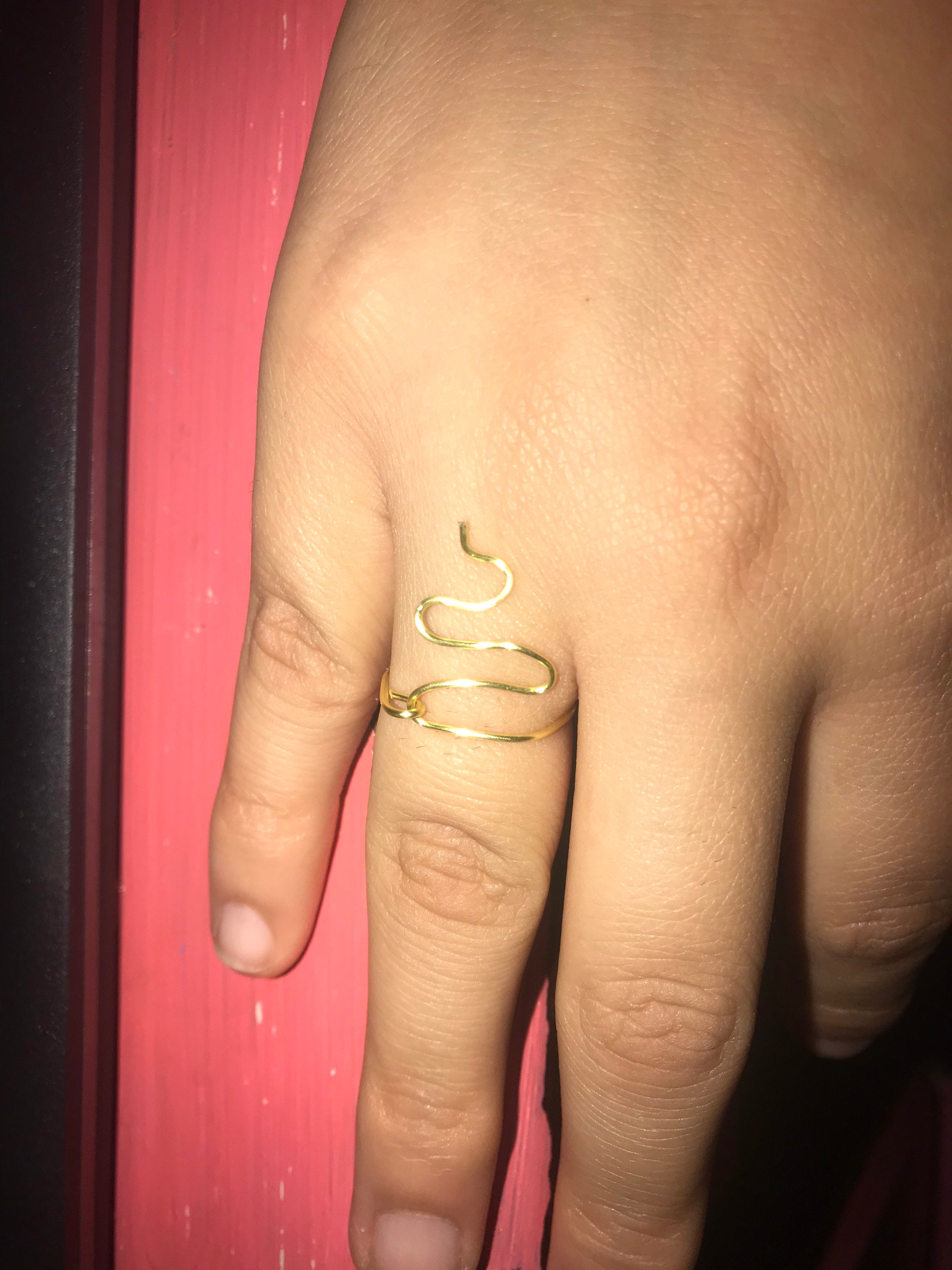 Non Tarnish Spiral Ring Etsy