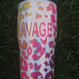 Rainbow leopard Tumbler
