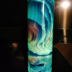 Glow in the dark Northern Lights painting