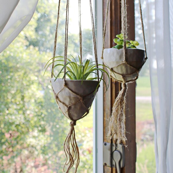 Hanging Ceramic Planter Etsy