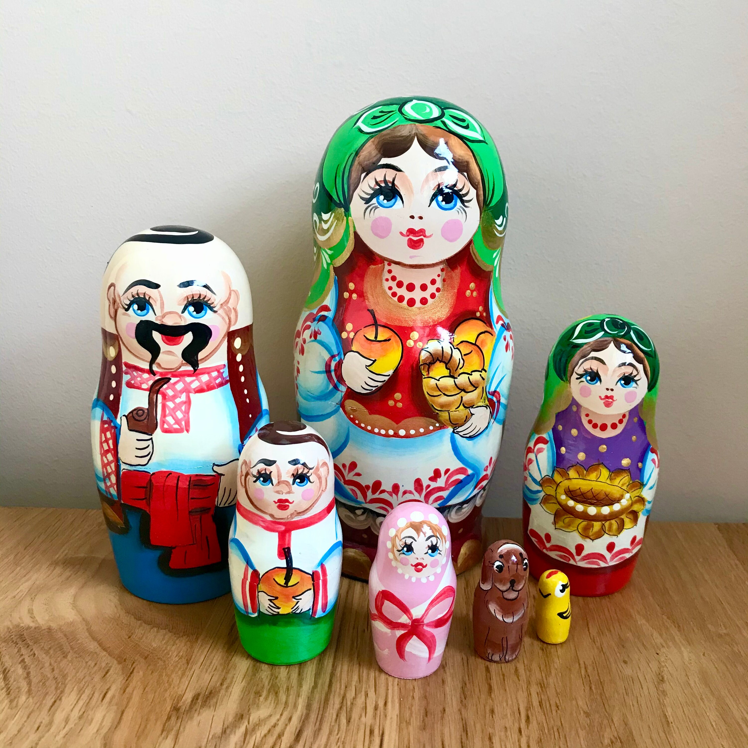 Matryoshka Ukrainian Family Nesting Doll 7pcs 67 Kids Room Etsy