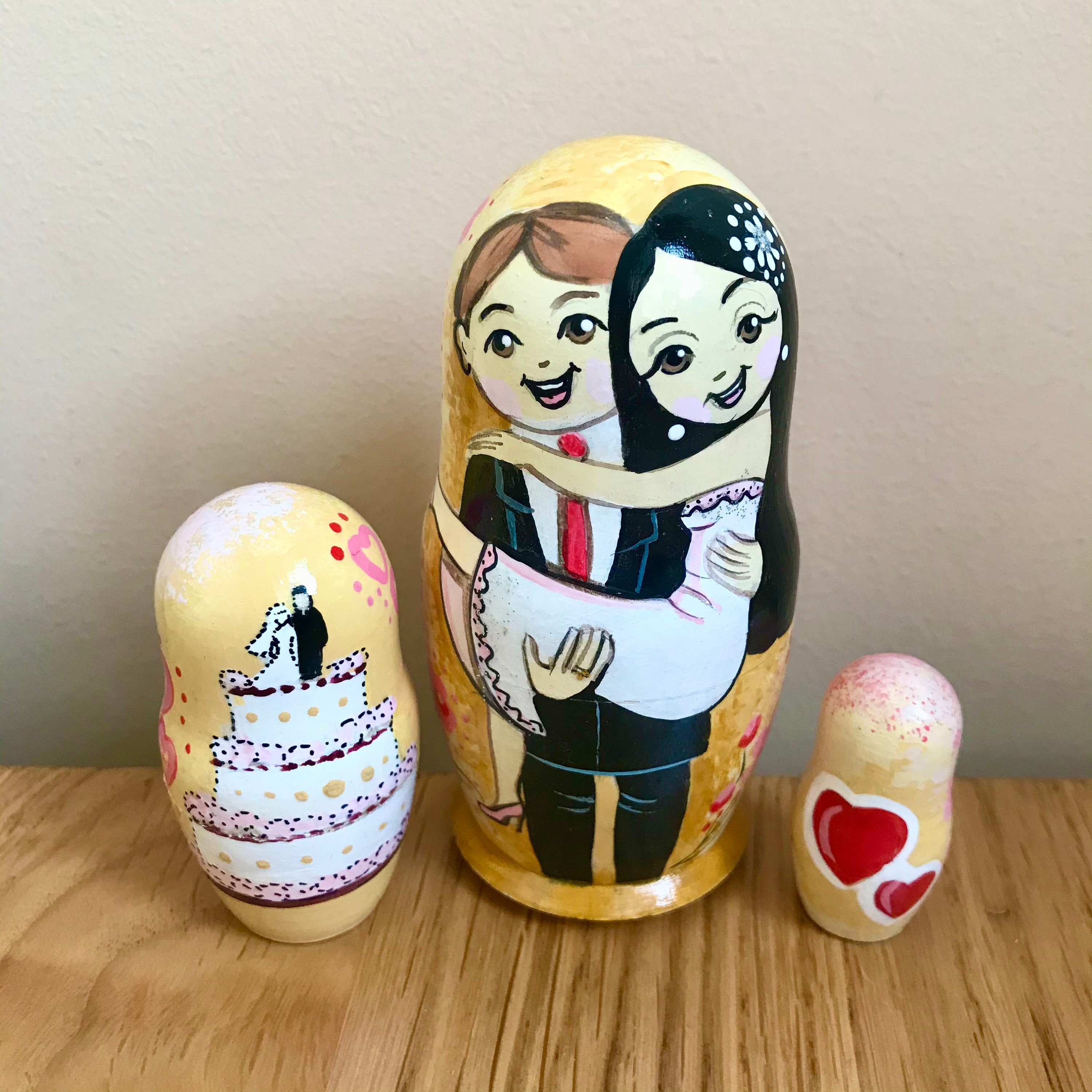Wedding Custom Nesting Doll Creative Wedding Treasure Etsy