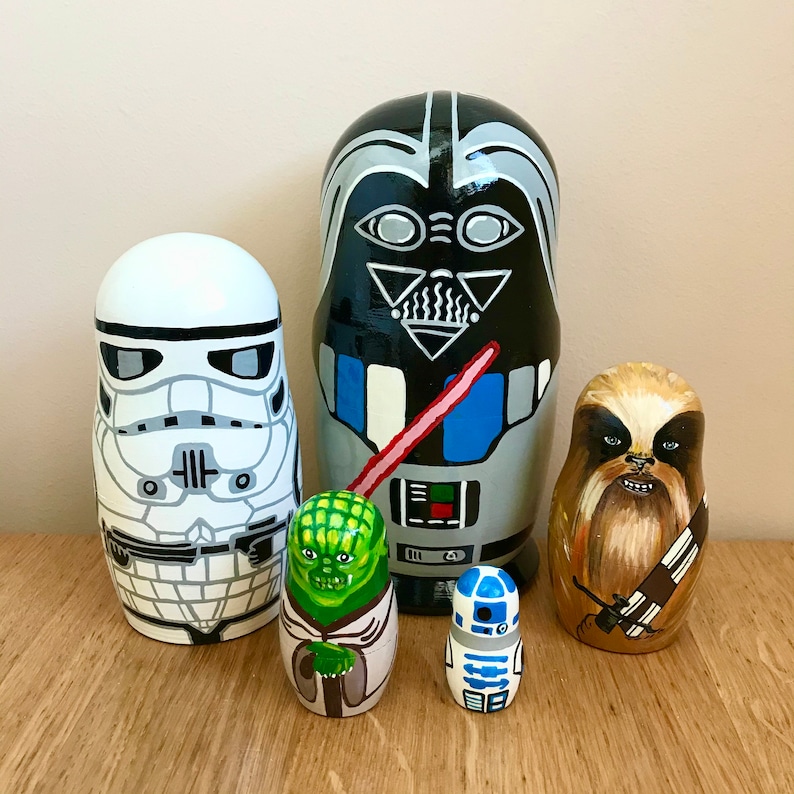 Matryoshka Star Wars 5pcs 45or 6.5'' Nesting Doll Etsy