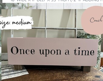 Once upon a time, baby book box, book storage, nursery storage, baby girl gift, baby boy gift, bookcase, baby shower gift