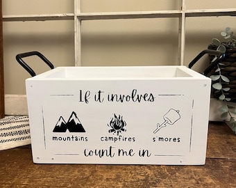 S’mores caddy, smore’s kit gift, smore’s station, s’more box, camping organization, RV camping accessories, smore’s station, smore’s kit