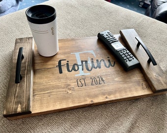 Custom tray with handles, Wood tray with handles, Bed tray with handles, Serving tray with handles, Bed tray personalized, Breakfast trays