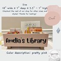 Personalized Children's library box, baby book box, book storage, nursery storage, baby girl gift, baby boy gift, bookcase, baby shower gift
