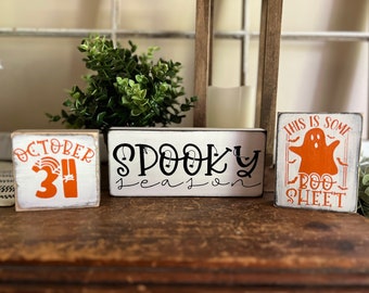 Halloween decor for home Halloween tiered tray decor Halloween decor bundle tiered tray Halloween funny Halloween sign funny