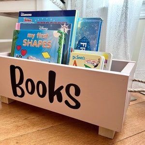 Children's Library Box, Baby Book Box, Book Storage, Nursery Storage ...