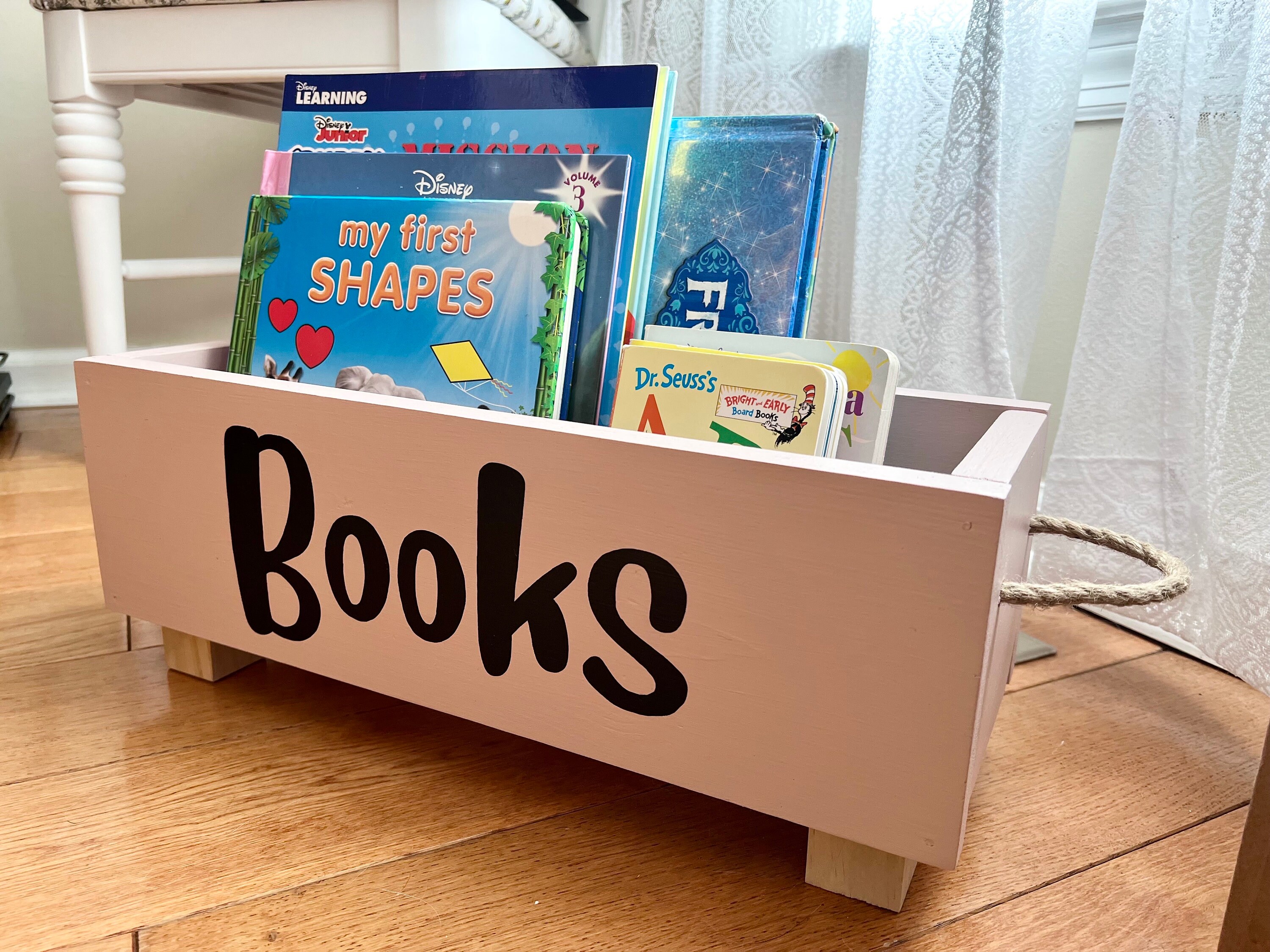 Children's Library Box, Baby Book Box, Book Storage, Nursery Storage ...