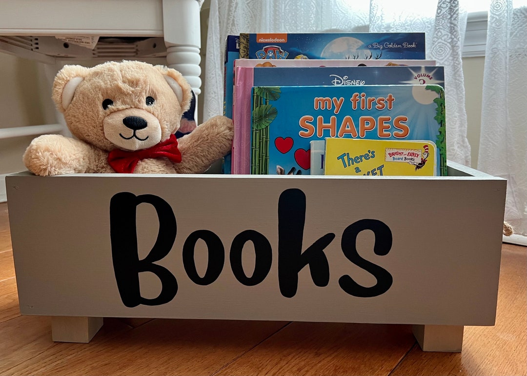 Children's Library Box Baby Book Box Book Storage Etsy