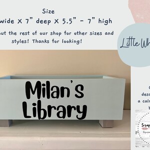 Personalized Children's Library Box, Baby Book Box, Book Storage ...