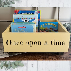 Personalized Children's library box, baby book box, book storage, nursery storage, baby girl gift, baby boy gift, bookcase, baby shower gift
