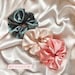 Set of 3 Silk scrunchies satin scrunchies | gift set hair accessories bridesmaid gift birthday gift for her best friend gift scrunchies pack 