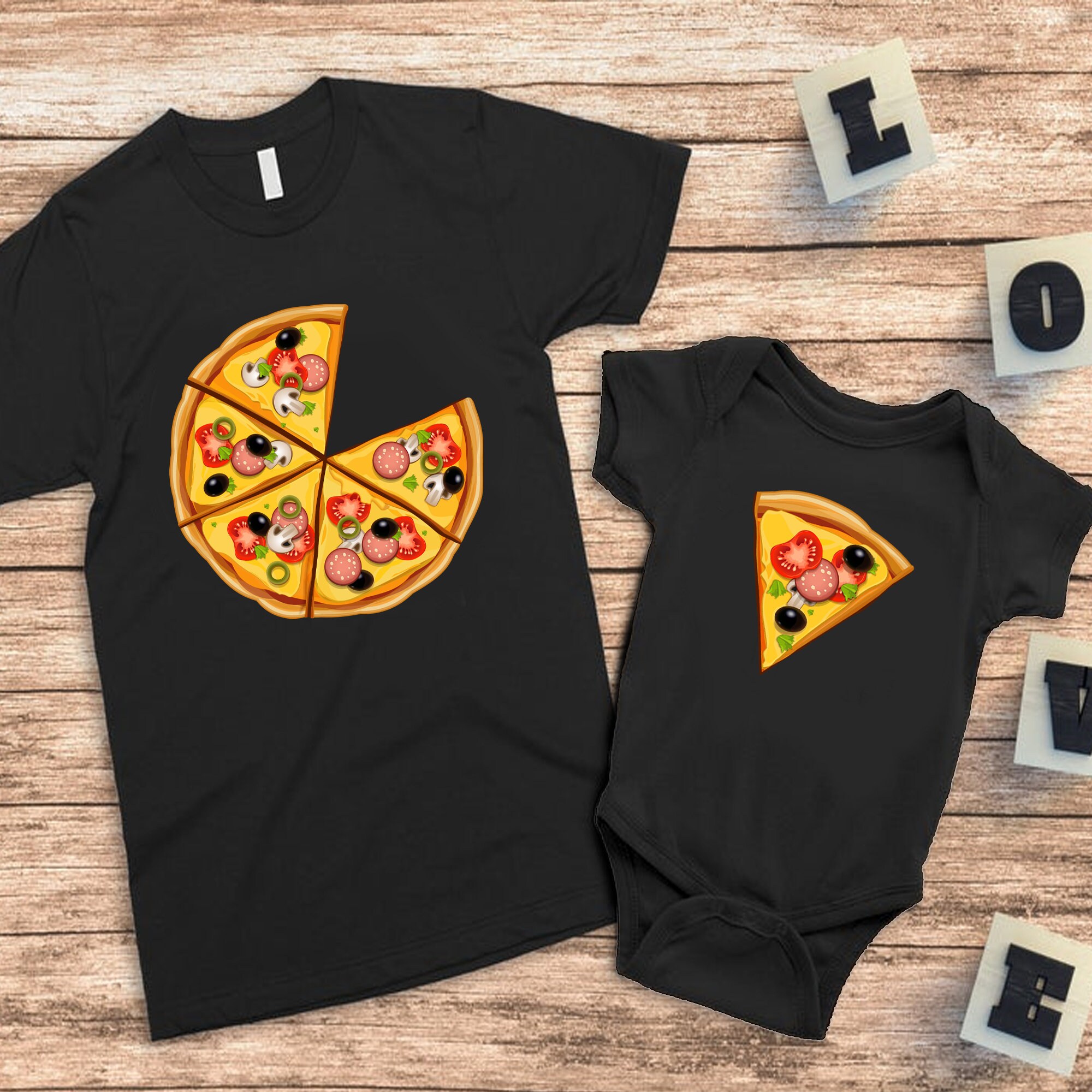Matching Pizza Tops Family Matching Tshirt Set Father's Etsy